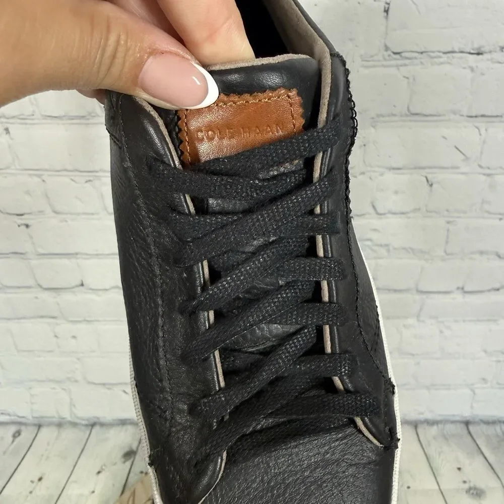 Cole Haan Margo Sneakers Women 7B Black Leather Lace Up Low Top Casual Shoes